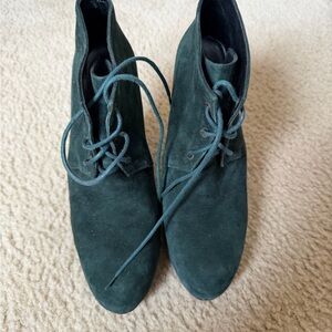 Opening Ceremony Green Suede Lace-Up Shoes